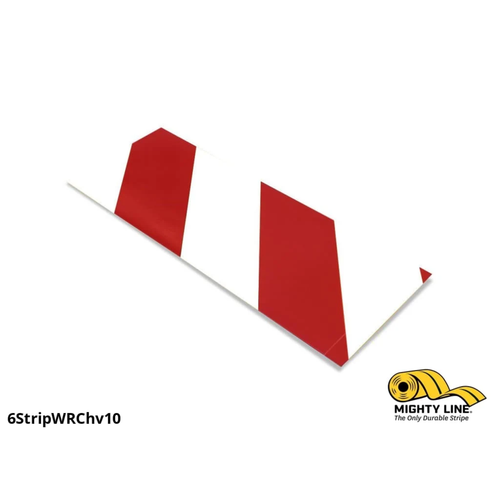 Mighty Line Red/White Hazard 6 Floor Tape Segments