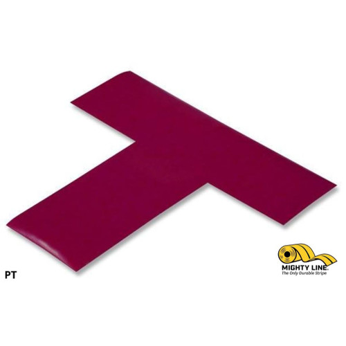 Mighty Line 2" Wide Solid Purple T - Pack of 100 - Floor Tape & Floor Marking