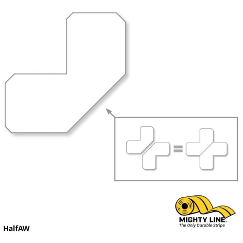 Mighty Line 2" White Half Angle - Pack of 100