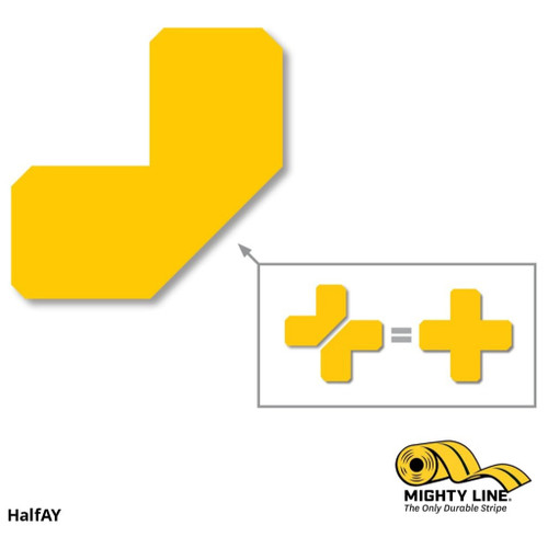 Mighty Line 2" Yellow Half Angle - Pack of 100