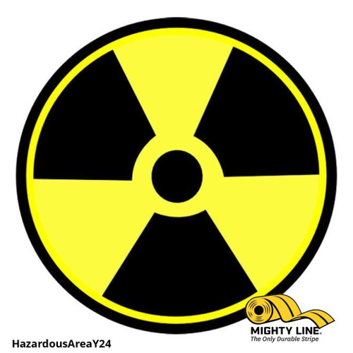 Mighty Line Caution Hazardous Area Sign - 1 Sign - Floor Marking