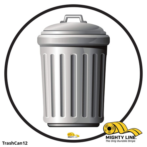 24" Trash Can - Silver