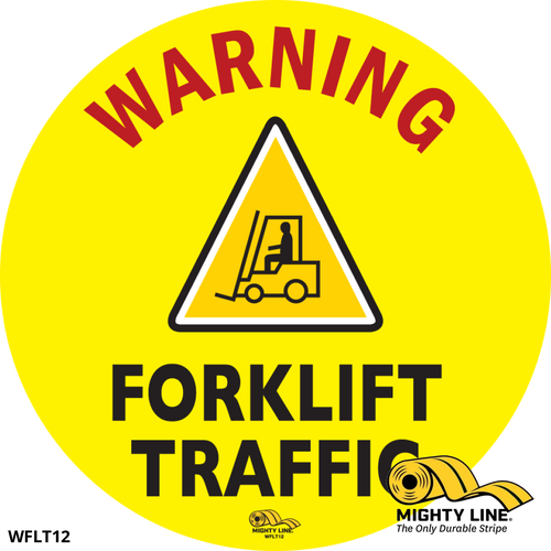 16" Warning Forklift Traffic Floor Signs