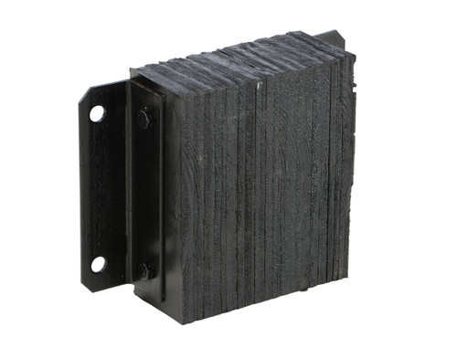 Vestil Laminated Rubber Dock Bumper - 12 In. x 14 In. x 4-1/2 In. - Black