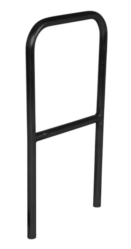 Vestil Aluminum Pipe Safety Railing - 24 In. Length - Black