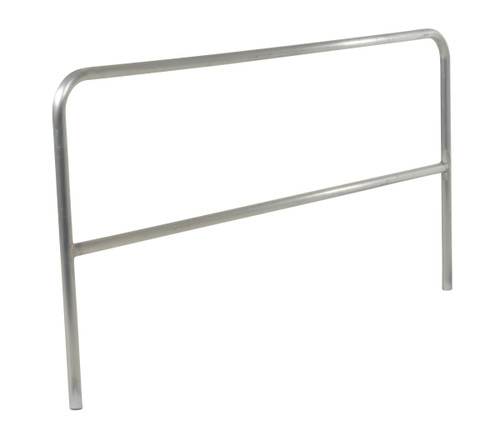 Vestil Aluminum Pipe Safety Railing - 84 In. Length - Silver
