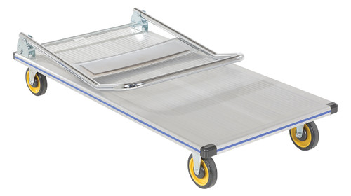 Vestil Aluminum Platform Truck With Polyurethane Casters - 24 In. x 48 In. 600 lb - Silver