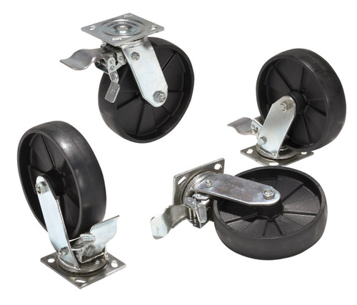Vestil Glass Filled Nylon Total Locking Swivel Casters - 8 In. x 2 In. For Aluminum Gantry Crane Models 2,000 lb