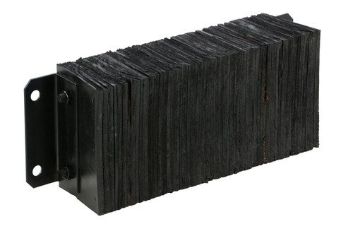 Vestil Laminated Rubber Dock Bumper - 10 In. x 24 In. x 6 In. - Black
