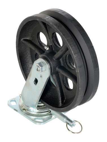 Vestil Cast Iron Swivel V-Groove Casters - 8 In. x 2 In. For Steel Gantry Cranes 2,000 lb