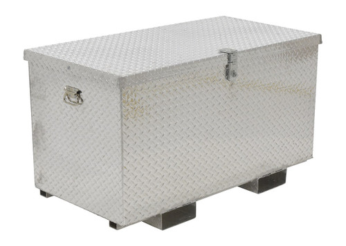Vestil Aluminum Portable Tool Box with Fork Pockets - 24-13/16 In. x 60-3/4 In. x 27-11/16 In. 2500 lb - Silver