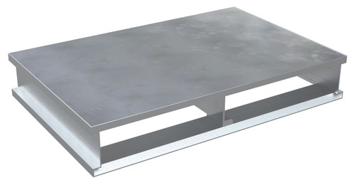 Vestil Aluminum Heavy Duty Solid Top Half Pallet - 36-1/8 In. x 24 In. x 6 In. 4000 lb - Silver