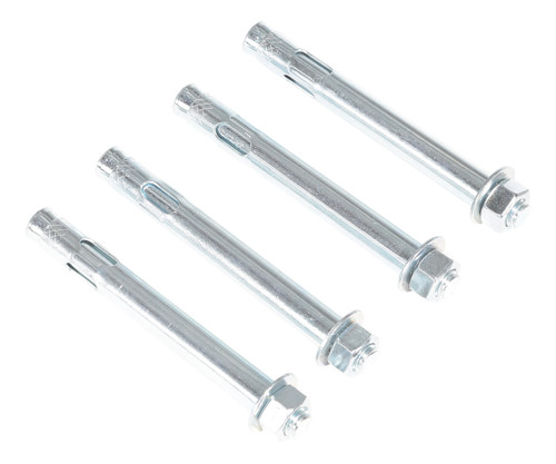 Vestil Steel Concrete Sleeve Anchor Bolts - 4 Pack 3/4 In. x 6 In. - Silver