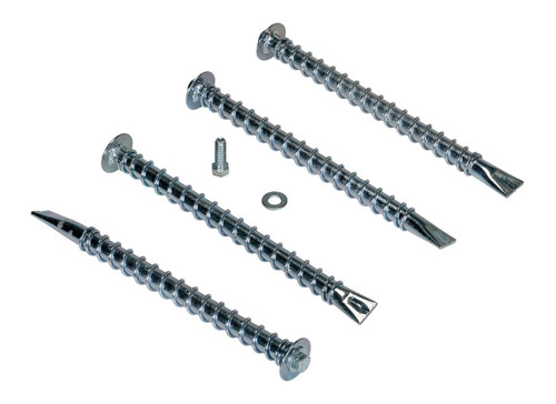 Vestil Heavy Duty Asphalt Anchor - 4 Pack 1-5/8 In. x 1-5/8 In. x 12 In. - Silver
