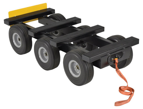 Vestil Steel Six Wheel All-Terrain Dolly - 1,000 lb - Black