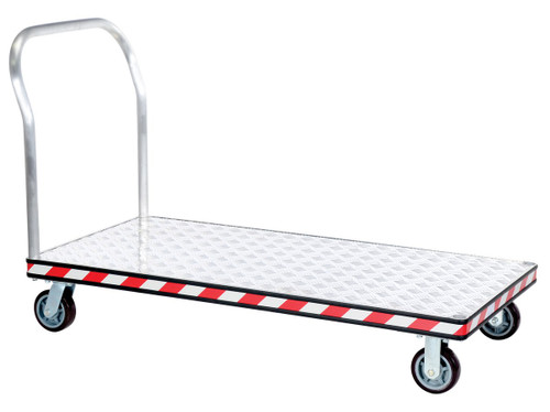 Vestil Aluminum Heavy Duty Tread Plate Platform Truck - 30 In. x 60 In. 3600 lb - Silver