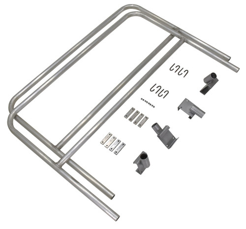 Vestil Aluminum Bolt On Handrail - 7 Ft. For Aluminum Walk Ramps Retro Fit - Silver