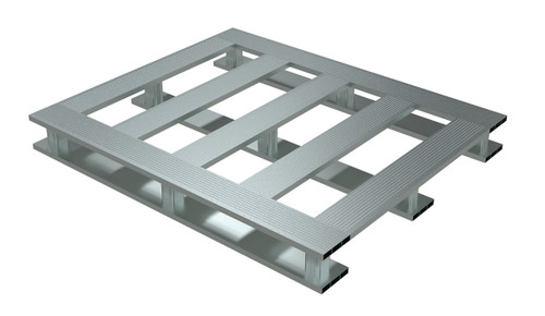 Vestil Aluminum Skid Bottom Pallet - 47-7/8 In. x 40 In. x 5-1/16 In. 6000 lb - Silver