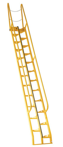 Vestil Steel Alternate Tread Stair - 68 Degrees 78-3/8 In. x 23-1/2 In. x 209-7/8 In. 350 lb - Yellow
