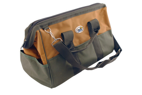 Vestil Canvas Additional - 16 Pocket Tool Storage Bag For Economy Lever Hoist Models - Green/Gold