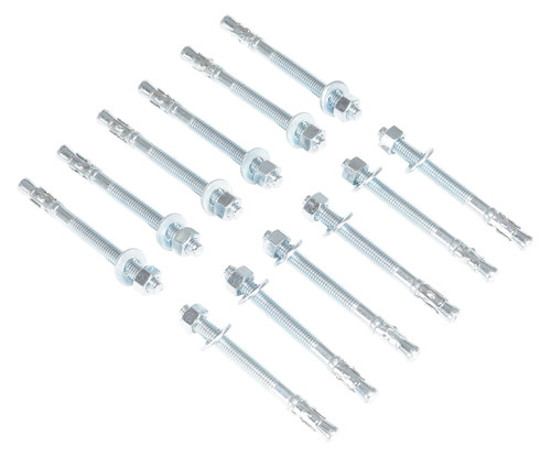 Vestil Steel Concrete Sleeve Anchor Bolts - 12 Pack 1/2 In. x 5 In. - Silver