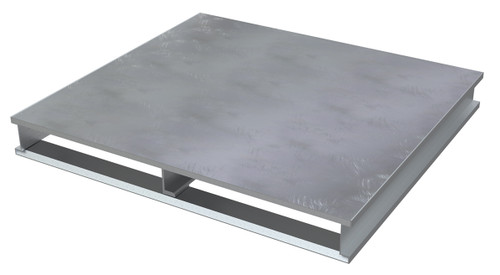 Vestil Aluminum Heavy Duty Solid Top Pallet - 48 In. x 48-1/8 In. x 6 In. 6000 lb - Silver