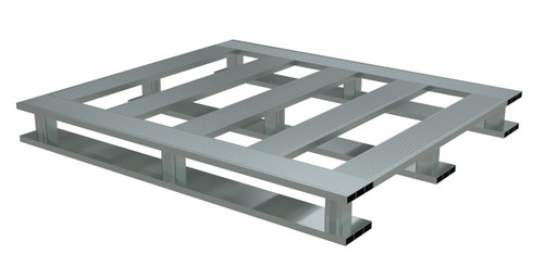 Vestil Aluminum Skid Bottom Pallet - 47-7/8 In. x 42 In. x 5-1/16 In. 6000 lb - Silver
