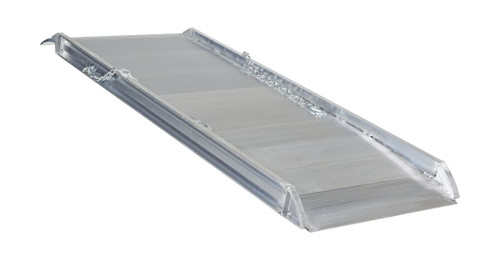 Vestil Aluminum Wheel Walk Ramp Overlapping Style - 48 In. x 28 In. 3000 lb - Silver