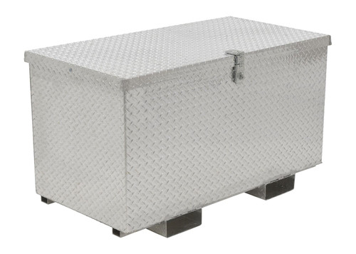 Vestil Aluminum Portable Tool Box with Fork Pockets and No Handles - 25-7/8 In. x 49-1/4 In. x 28-1/16 In. 2500 lb - Silver