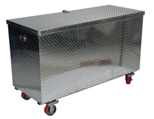 Vestil Aluminum Portable Tool Box with Casters - 24-3/4 In. x 37-1/4 In. x 32-5/16 In. 2500 lb - Silver