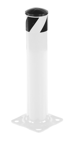 Vestil Steel Pipe Safety Bollard - 24 In. x 4-1/2 In. - White