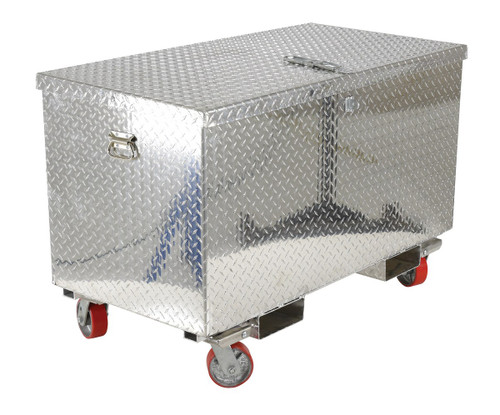 Vestil Aluminum Portable Tool Box with Casters and Fork Pockets - 24-13/16 In. x 60-3/4 In. x 32-5/16 In. 2500 lb - Silver