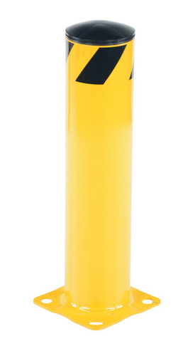 Vestil Steel Pipe Safety Bollard - 24 In. x 5-1/2 In. - Yellow