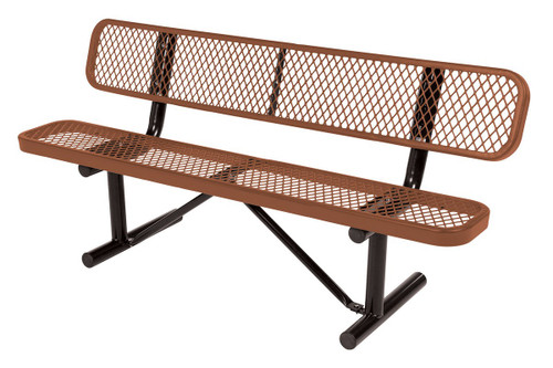 Vestil Steel Bench Expanded Metal - 96 In. - Brown