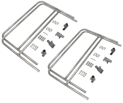 Vestil Aluminum Bolt On Handrail - 14 Ft. For Aluminum Walk Ramps Retro Fit - Silver