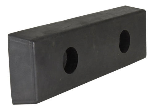 Vestil Rubber Rectangle Molded Bumper - 16-1/8 In. x 4-29/32 In. x 2-1/8 In. - Black