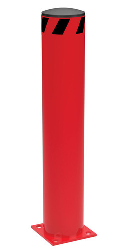 Vestil Steel Pipe Safety Bollard - 36 In. x 6-1/2 In. - Red
