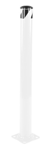 Vestil Steel Pipe Safety Bollard - 48 In. x 5-1/2 In. - White