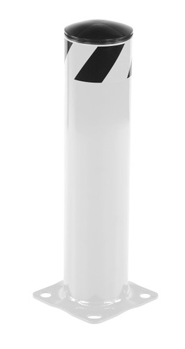 Vestil Steel Pipe Safety Bollard - 36 In. x 5-1/2 In. - White