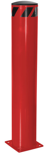 Vestil Steel Pipe Safety Bollard - 48 In. x 8-1/2 In. - Red