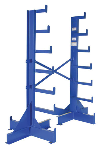 Vestil Steel Single Sided Bar Stock Tree Starter Unit - 7 Levels 500 lb Per Arm - Blue