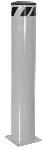 Vestil Steel Pipe Safety Bollard - 48 In. x 8-1/2 In. - Silver