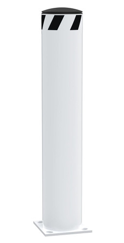 Vestil Steel Pipe Safety Bollard - 36 In. x 6-1/2 In. - White