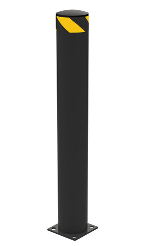 Vestil Steel Pipe Safety Bollard - 48 In. x 6-1/2 In. - Black