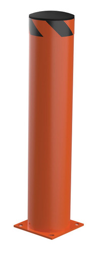 Vestil Steel Pipe Safety Bollard - 42 In. x 8-1/2 In. - Orange