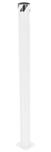 Vestil Steel Pipe Safety Bollard - 72 In. x 4-1/2 In. - White