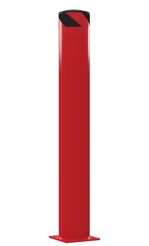Vestil Steel Pipe Safety Bollard - 48 In. x 6-1/2 In. - Red