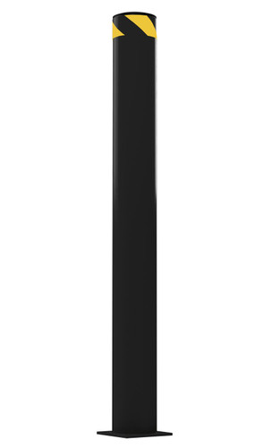 Vestil Steel Pipe Safety Bollard - 62 In. x 6-1/2 In. - Black