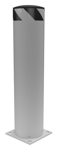 Vestil Steel Pipe Safety Bollard - 36 In. x 8-1/2 In. - Gray Semi Gloss