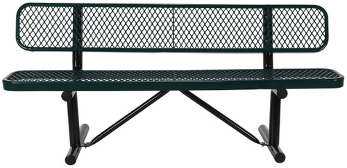 Vestil Steel Bench Expanded Metal - 72 In. - Green